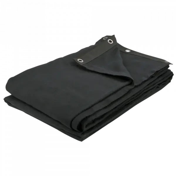 Showgear Showgear | Backdrop Dekomolton | 160 g/m2 | 25 schokkoorden | Kleur: Zwart