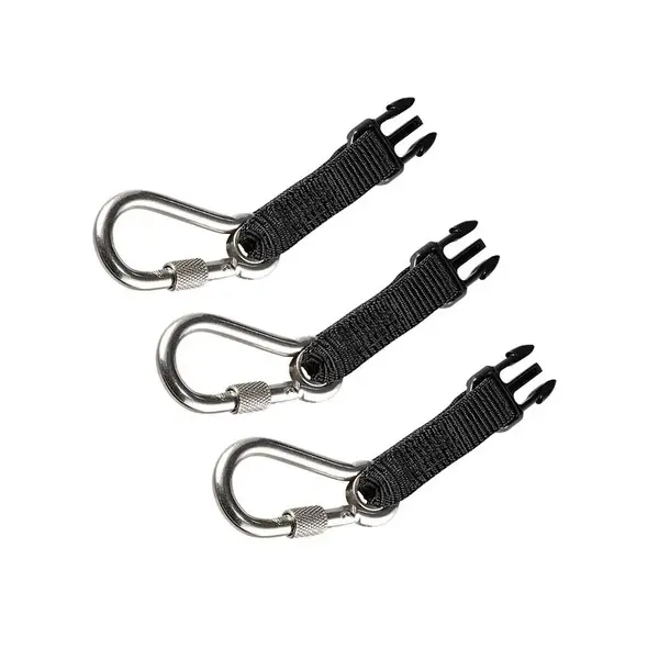 Ergodyne Ergodyne | ER3025-19325-EU | set/3 gereedschapsband m/snelsluiter | m/RVS karabijn | Kleur: Zwart