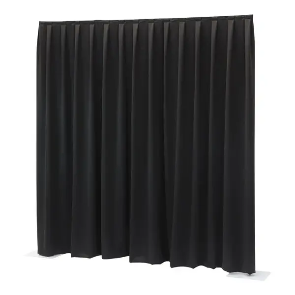 Wentex Wentex | P&D curtain MGS | 330(w) x (h) cm | 175 g/m2 | Kleur: Zwart | Geplooid