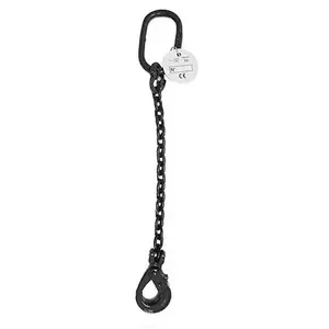 ELLERchain ELLERchain | ELCN-1-08-TKH-Z | 1-sprong ketting | Diameter: 8mm | Kleur: Zwart | haak