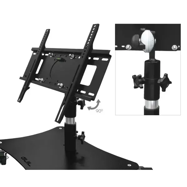 GUIL GUIL | PTR-25 | verrijdbaar, laag statief voor beeldschermen | 32" tot 65" | 90º kantelbaar | voor autocue / conferentie | inclusief montageset