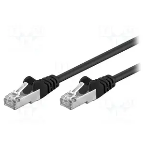 goobay Goobay | 68654 | Patchcord | F/UTP 5e | koord | CCA | PVC | Kleur: Zwart | 0,5m