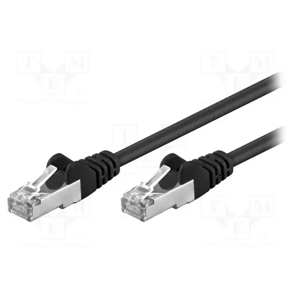 goobay Goobay | 68654 | Patchcord | F/UTP 5e | koord | CCA | PVC | Kleur: Zwart | 0,5m