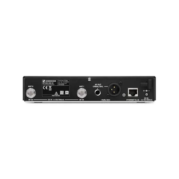 Sennheiser* Sennheiser | Ontvanger | EM 300-500 G4 | Half rack formaat | Diverse frequentie banden | Tot 100 meter zendbereik | RC knop beschikbaar | Vier EQ presets | 6,3 mm jack en XLR aansluiting