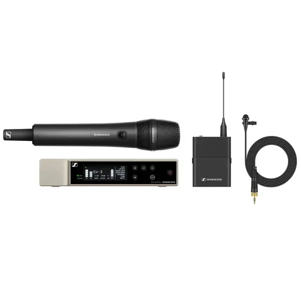 Sennheiser Sennheiser | Draadloze combi set | EW-D ME2/835-S SET | Digitale ontvanger, digitale bodypack, digitale handheld, lavalier microfoon, microfoon capsule, microfoonklem, rackmounnt kit