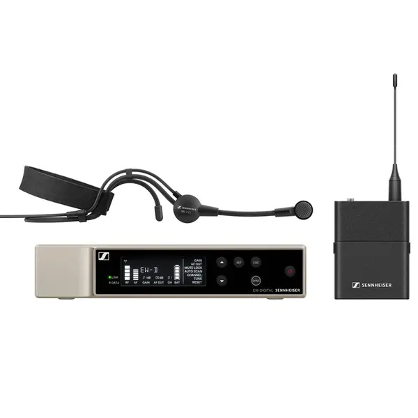 Sennheiser* Sennheiser | Draadloze bodypack set | EW-D ME3 SET | Digitale ontvanger, digitale bodypack, headset microfoon, rackmount kit