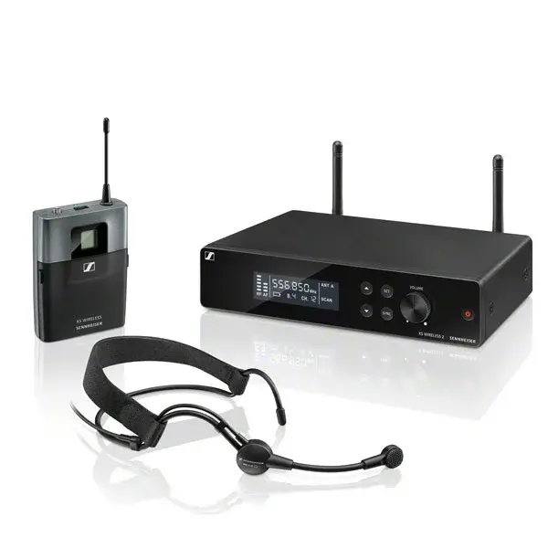 Sennheiser* Sennheiser | Draadloze bodypack set | XSW 2-ME3 | Bodypack, lavalier microfoon, ontvanger, rackmount kit