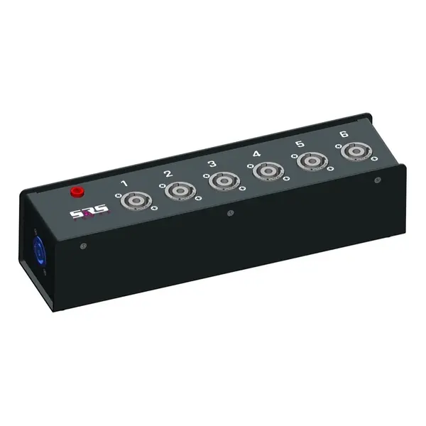 SRS Power* SRS Power | Breakout box powerCON | MSB NAC-6NAC | powerCON | 6x NAC3MPA | Spanningsindicatie LED