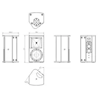 TENNAX* TENNAX | Speaker Flexi-8 | passieve speaker | 8-inch | 100°/50° - 55° | 65Hz - 23.000Hz | 8Ohm | 93 dB SPL (1W/1m)