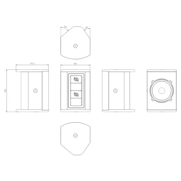 TENNAX* TENNAX | Speaker Centri-5  | passieve speaker | 2-weg 5-inch | 50° - 35° | 112Hz - 21.500Hz | 8 Ohm | 89 dB SPL (1W/1m)