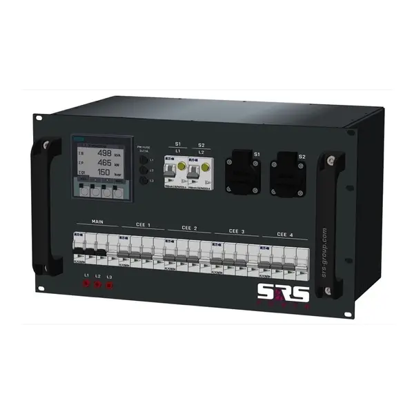 SRS Power* SRS Power | Stroomverdeler 32A | 16A 5p | Schuko | Digitale meter | Main MCB | RCBO | MCB