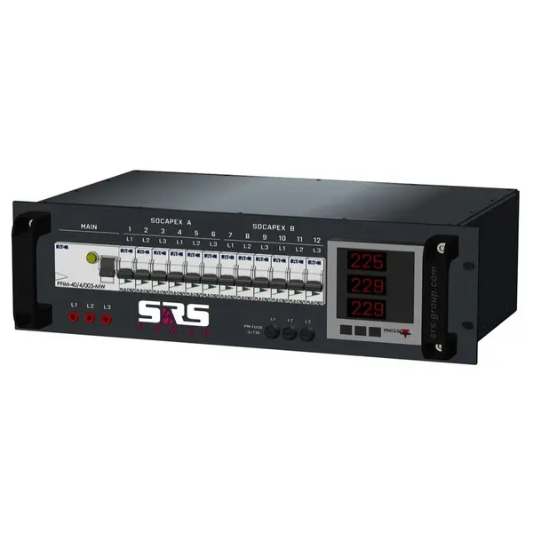 SRS Power* SRS Power | Stroomverdeler 32A | Socapex 19p | Schuko | digitale meter | Main MCB | RCBO