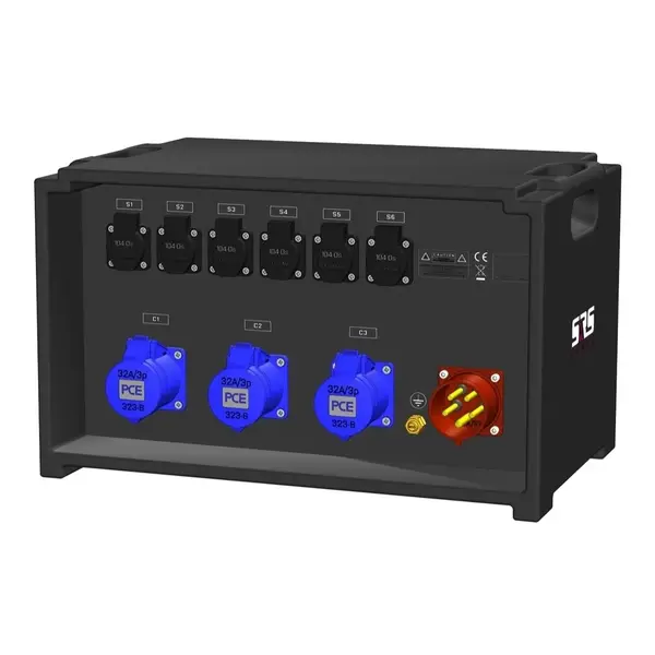 SRS Power* SRS Power | IP54 Stroomverdeler 32A | 32A 3p | Schuko | Main MCB | RCBO