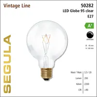 Segula* Segula | SG-50282 | LED lamp | Vintage Globe 95 Helder | E27 | 200 lm | 2200 K | CRI+90
