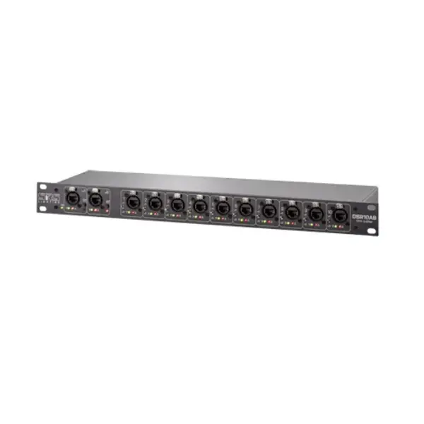 SRS Lighting* SRS Lighting | DSR10AB | DMX-splitter 10-kanaals | A|B line switch | 2 universe | 19-inch | Power input: Powercon