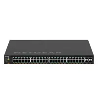 Netgear Netgear | GSM4352 | 52-poorts AV-netwerk switch | 48x 1G PoE+ (236W basis, tot 1.440W) | 4x SFP+ glasvezel porten | Managed Switch