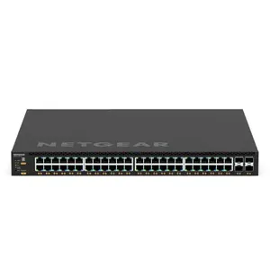 Netgear Netgear | GSM4352S | 52-poorts AV-netwerk switch | 48x 1G | 4x 10G inclusief 2x 10GBASE-T | 2x SFP+ glasvezel porten | Managed Switch