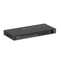 Netgear Netgear | GSM4212PX | 12-poorts AV-netwerk switch | 8x 1G PoE+ 240W | 2x 1G | 2x SFP+ glasvezel porten | Managed Switch