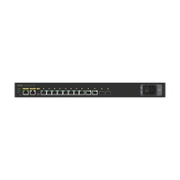 Netgear Netgear | GSM4212P | 12-poorts AV-netwerk switch | 8x 1G PoE+ 125W | 2x 1G | 2x SFP glasvezel porten | Managed Switch