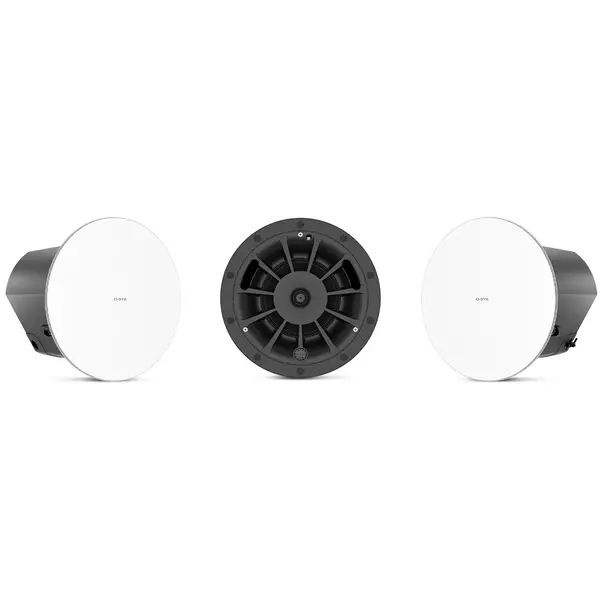 QSC QSC | AD-C6T-ZB-WH | 6.5" Two-way ceiling speaker | 70/100V transformer with 16Ωbypass | zero bezel design | 150° conical DMT coverage | includes C-rign and rails for blind mount installation |