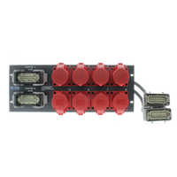 SRS Rigging* SRS Rigging | PP4H8C | 19-inch break-out | Input: 2x Harting | Output: 2x harting, 8x 16A CEE | Hoogte: 4HE