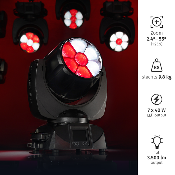 JB-Lighting | VCSP901 | Sparx 9 RGBW Washbeam | Zoom 2,3°-55° | wireless DMX - Lumen Radio | 7 Multichip LED 40W | RGBW | Gewicht: 9,8kg JB-Lighting* JB-Lighting | VCSP901 | Sparx 9 RGBW Washbeam | Zoom 2,3°-55° | wireless DMX - Lumen Radio | 7 Multichip LED 40W | RGBW | Gewicht: 9,8kg
