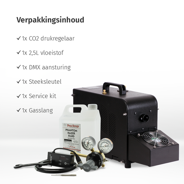 Pea Soup | Phantom | CO2 Hazer | DMX Bediening Pea Soup* Pea Soup | Phantom | CO2 Hazer | DMX Bediening