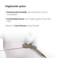 JAG-microphones | 801021 | X6A | Single ear-microfoon | Kleur: Beige JAG-microphones* JAG-microphones | 801021 | X6A | Single ear-microfoon | Kleur: Beige