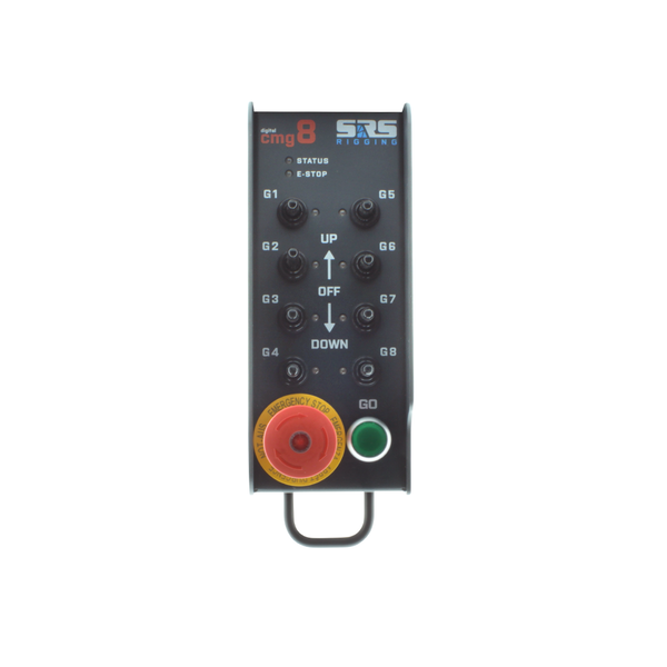 SRS Rigging* SRS Rigging | CMG8-DIGI-AHD | AHD Digitale group remote 8-kanaals | Bediening: E-STOP - GO - UP+DOWN | Connector: Neutrik XLR 5p