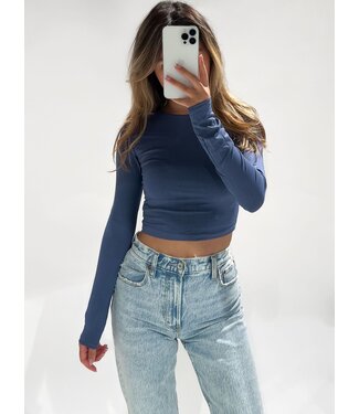 LEELA TOP - DARK DENIM