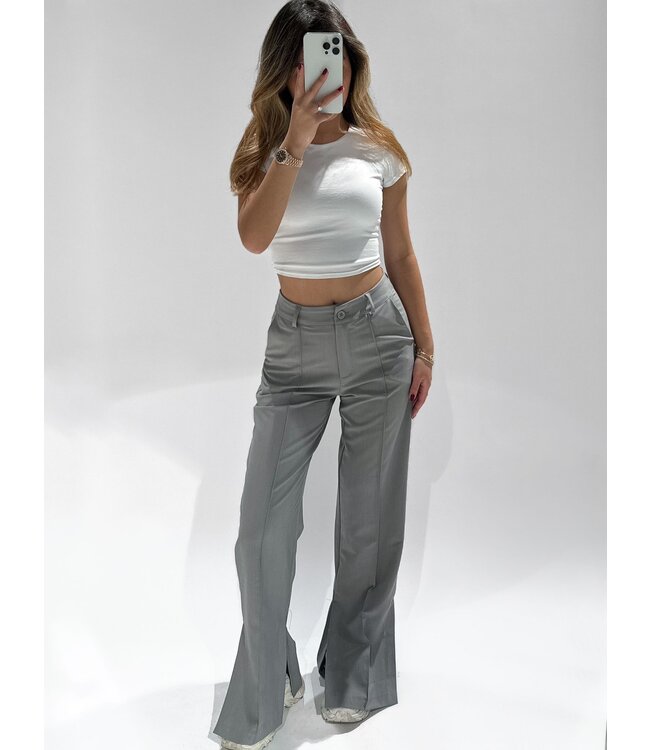 CHLOE TROUSERS - LIGHT GREY