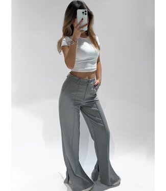 CHLOE TROUSERS - LIGHT GREY