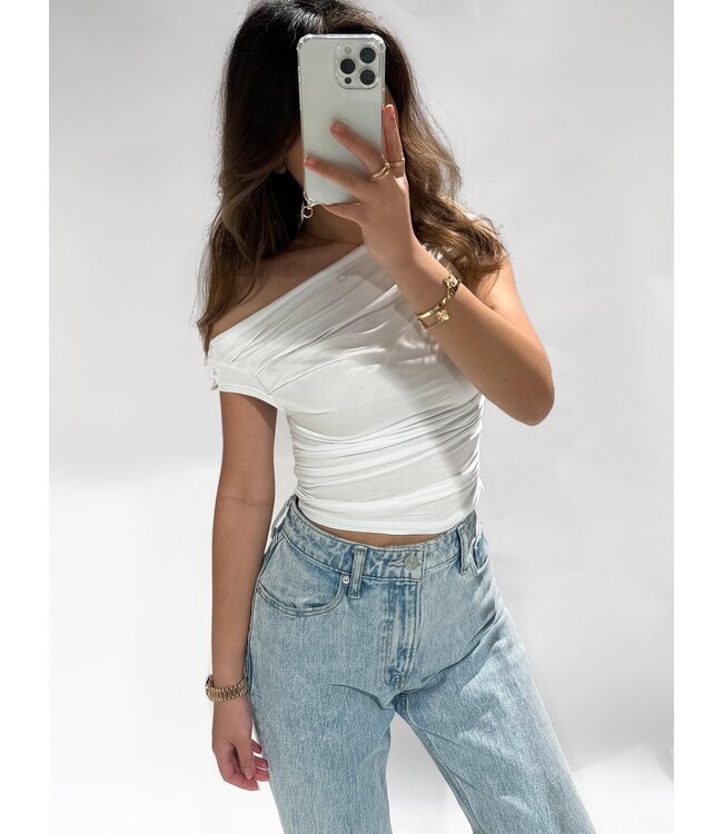 (PRE-ORDER SIZE S +M)  MILANI TOP - WHITE