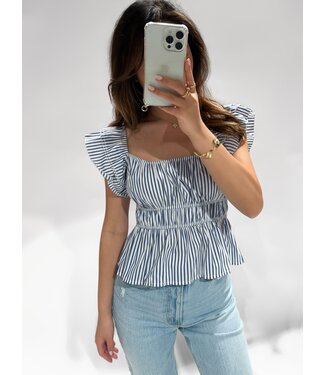 ALICE TOP - STRIPED NAVY