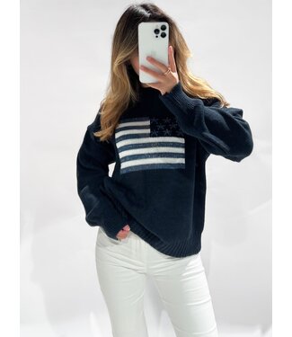 LUREX USA SWEATER - NAVY