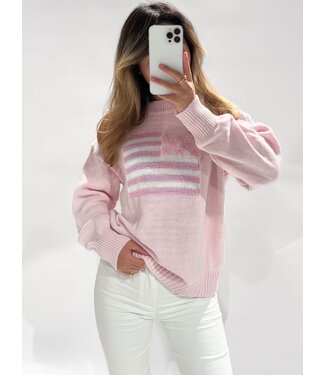 LUREX USA SWEATER - PINK