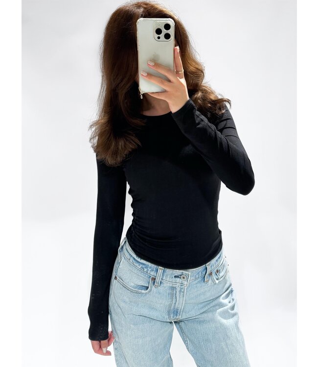 (PRE-ORDER SIZE M/L) ZIA TOP - BLACK