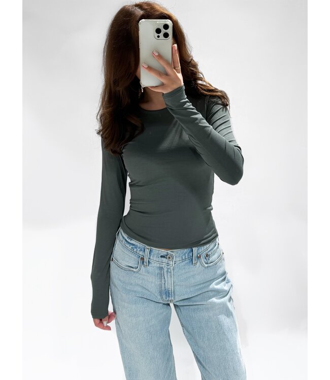 ZIA TOP - ARMY GREEN