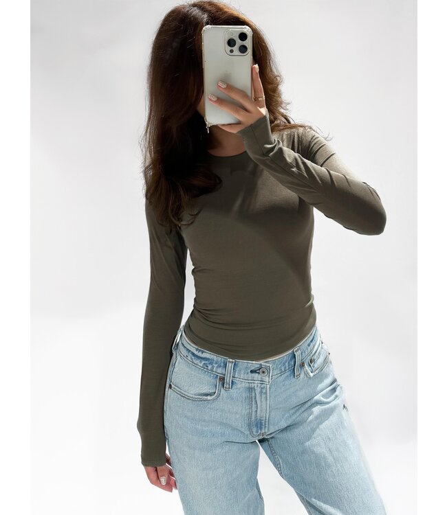 ZIA TOP - DARK TAUPE