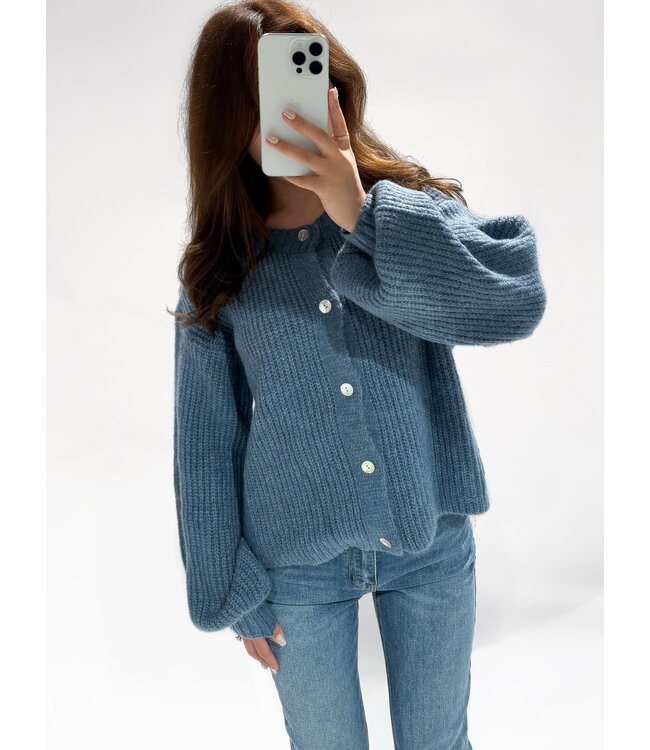 SARAH CARDIGAN - DENIM