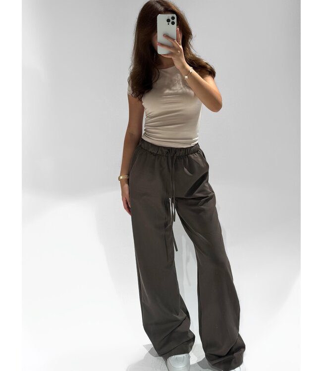 MIA TROUSERS - DARK TAUPE