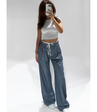 PETITE CLAIRE TROUSERS -  DENIM