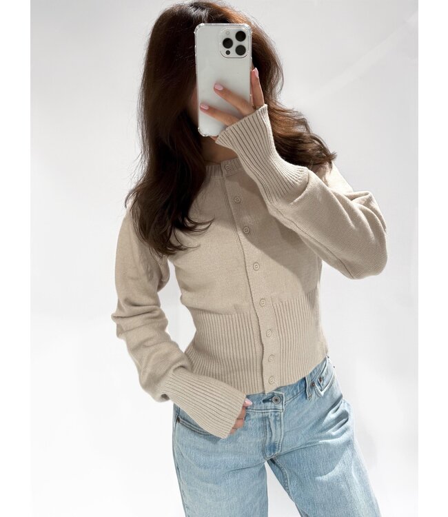 ZOEY CARDIGAN - 1005 - BEIGE
