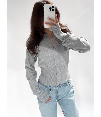 ZOEY CARDIGAN - 1005 - GREY