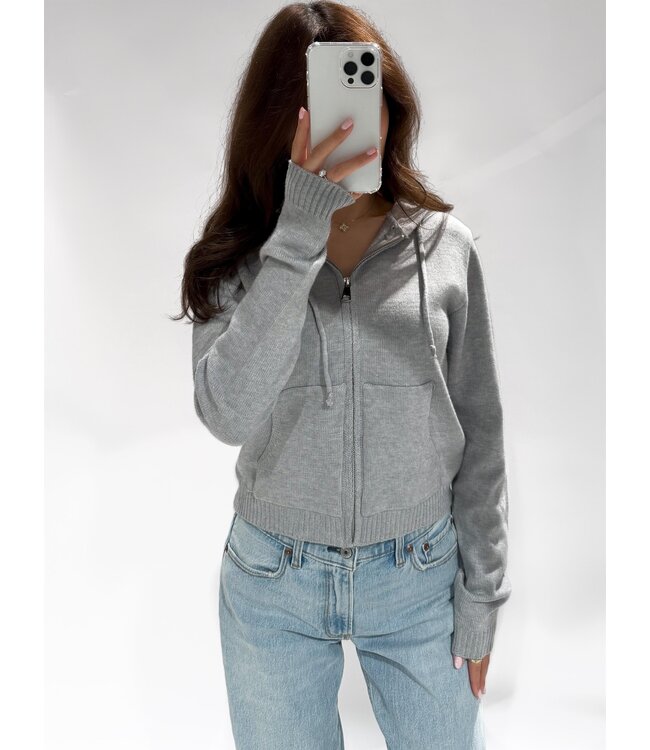 REGINA CARDIGAN - 1002 - GREY