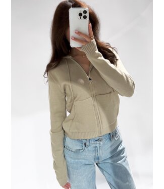 REGINA CARDIGAN - 1002 - KHAKI