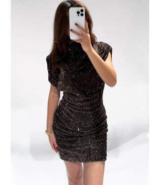 GINNY DRESS - BROWN