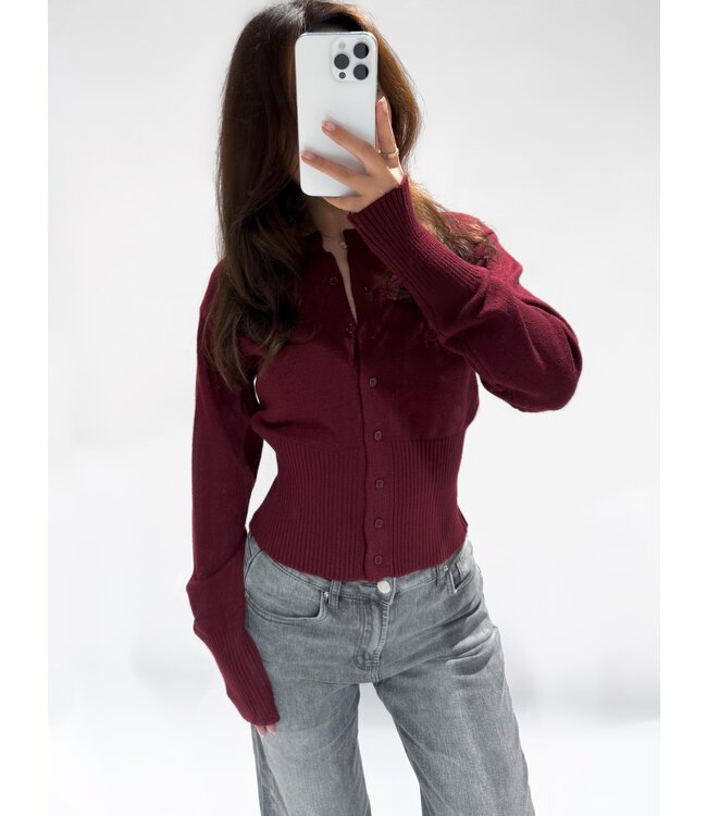ZOEY CARDIGAN - 1005 - BORDEAUX