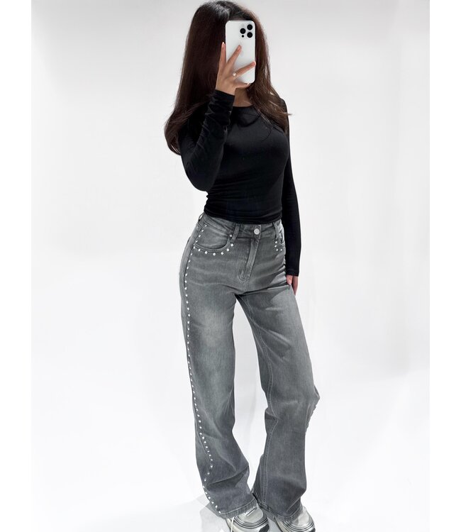 (SOLD OUT SIZE XS+S) STUDS JEANS - RF0012