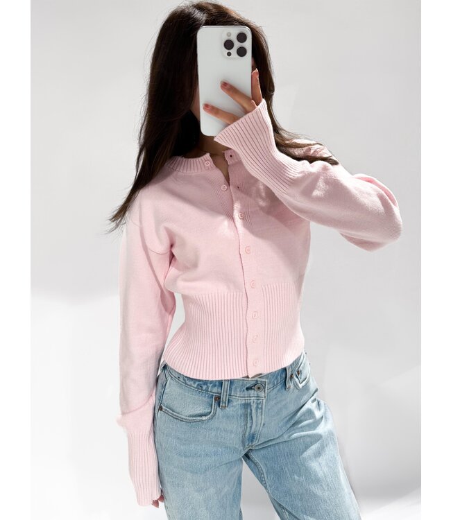 ZOEY CARDIGAN - 1005 - PINK